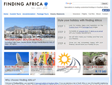Tablet Screenshot of findingafrica.com